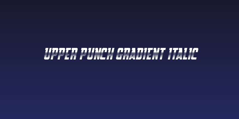 Upper Punch Gradient Italic Social Header