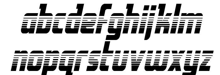 Upper Punch Gradient Italic Font LOWERCASE