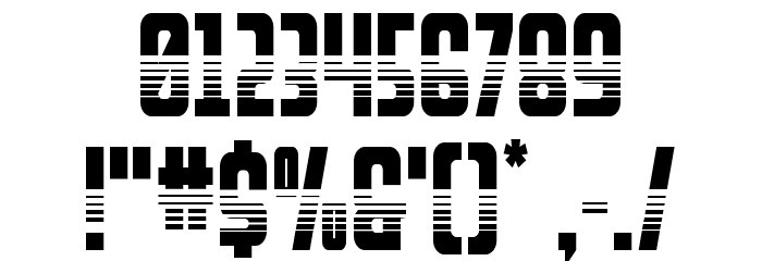 Upper Punch Gradient Font OTHER CHARS
