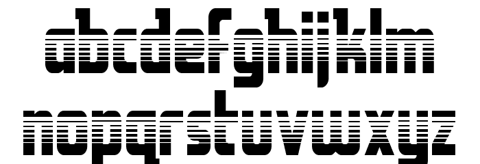 Upper Punch Gradient Font LOWERCASE