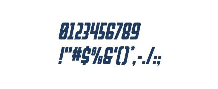 Upper Punch Italic Other Characters