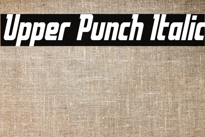 Upper Punch Italic Example 1