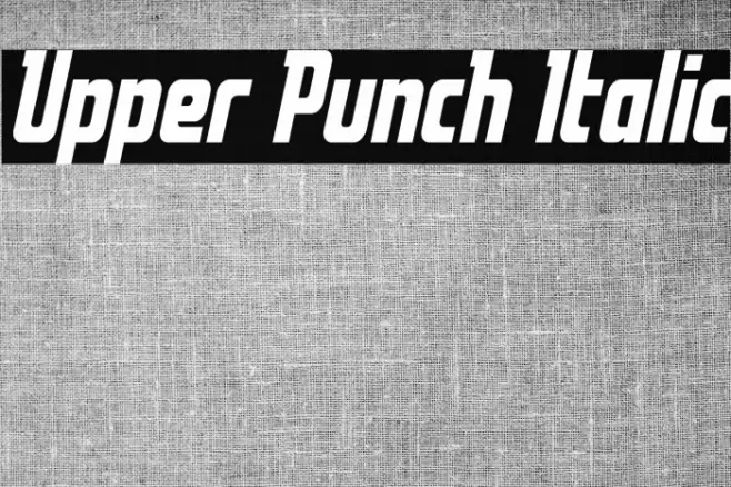 Upper Punch Italic Font examples