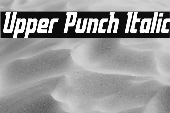 Upper Punch Italic Font examples