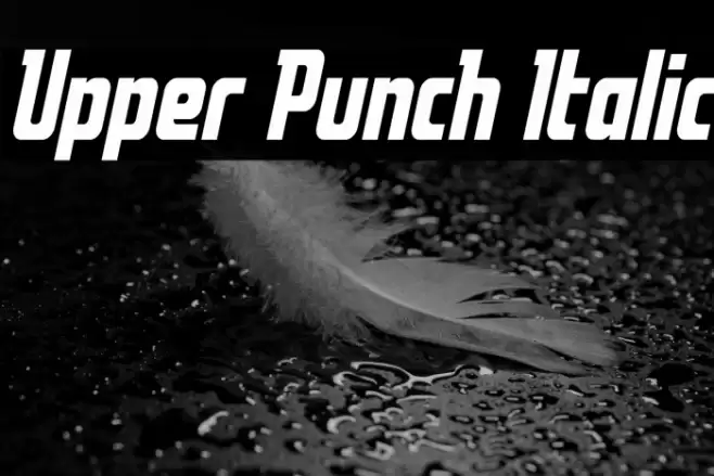 Upper Punch Italic Font examples