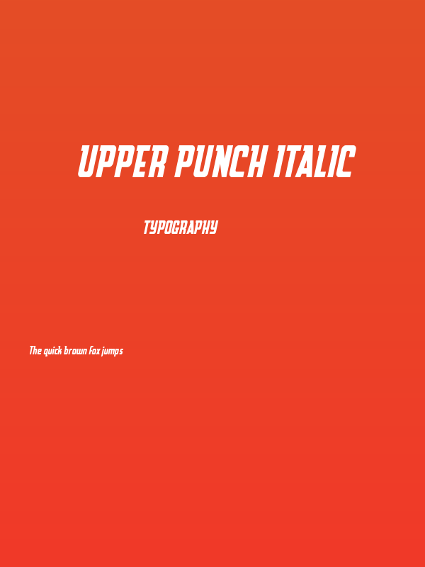 Upper Punch Italic Poster