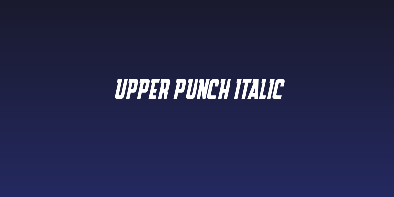Upper Punch Italic Social Header