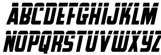 Upper Punch Laser Italic خط أحرف كبيرة