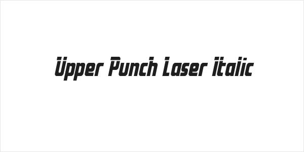 Upper Punch Laser Italic Logo