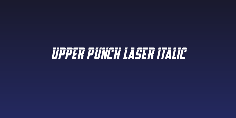 Upper Punch Laser Italic Social Header