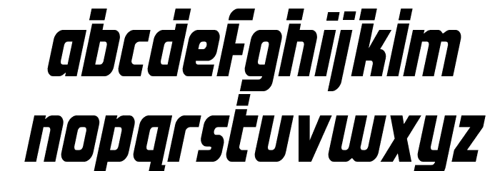 Upper Punch Laser Italic Font LOWERCASE