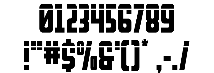 Upper Punch Laser Font OTHER CHARS