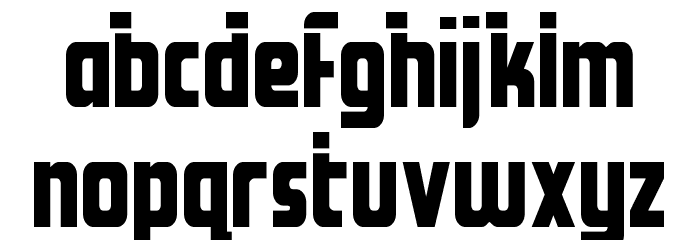 Upper Punch Laser Font LOWERCASE