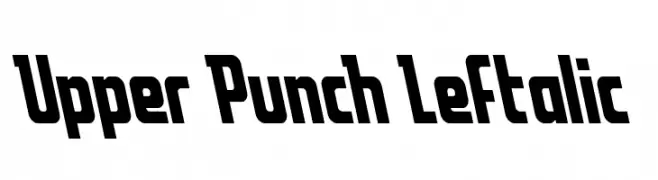 Upper Punch Leftalic  नि: शुल्क फ़ॉन्ट्स डाउनलोड