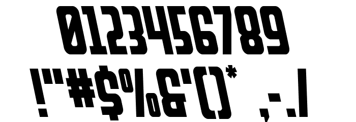 Upper Punch Leftalic Font OTHER CHARS