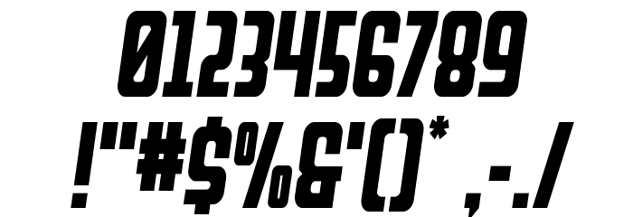 Upper Punch Semi-Italic Font OTHER CHARS