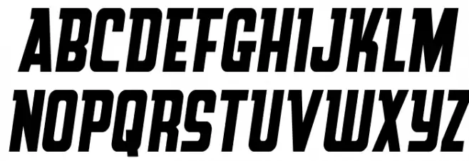 Upper Punch Semi-Italic Polices MAJUSCULES