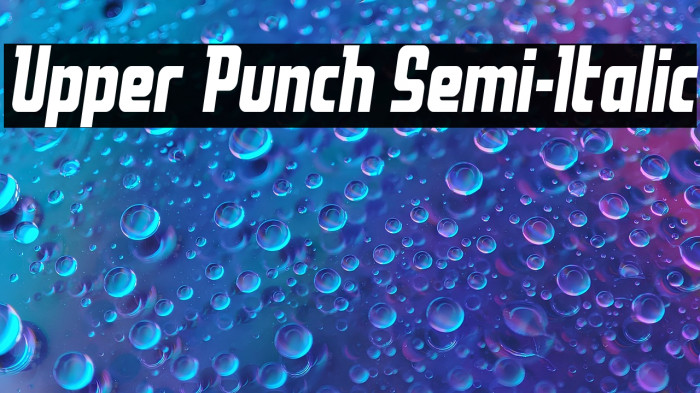 Upper Punch Semi-Italic Example 2