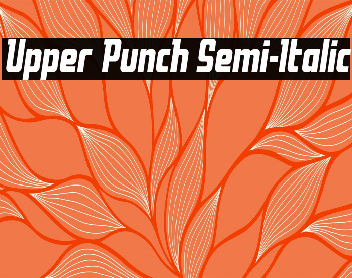 Upper Punch Semi-Italic Example 3
