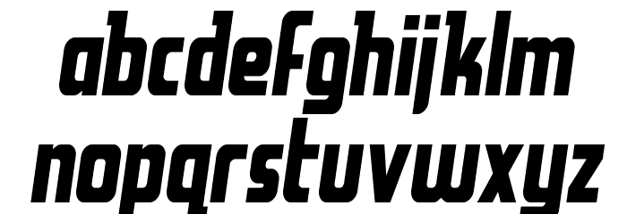 Upper Punch Semi-Italic Font LOWERCASE