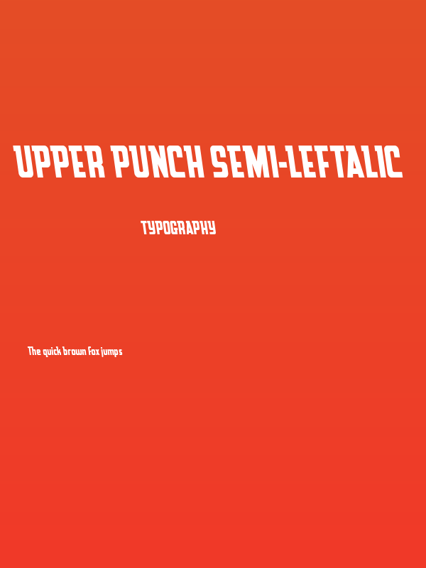 Upper Punch Semi-Leftalic Poster