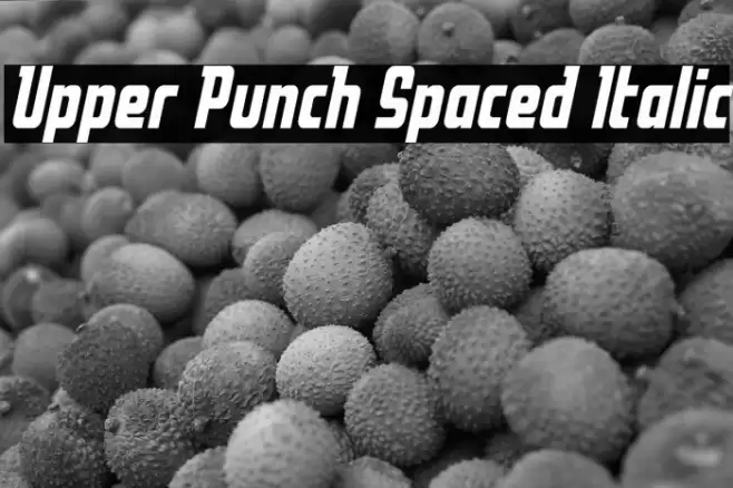Upper Punch Spaced Italic Font examples