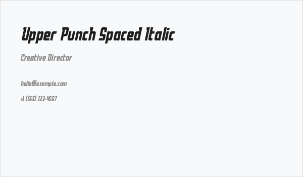 Upper Punch Spaced Italic Business Card