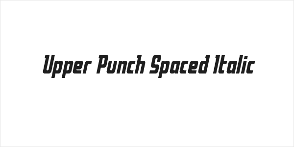 Upper Punch Spaced Italic Logo