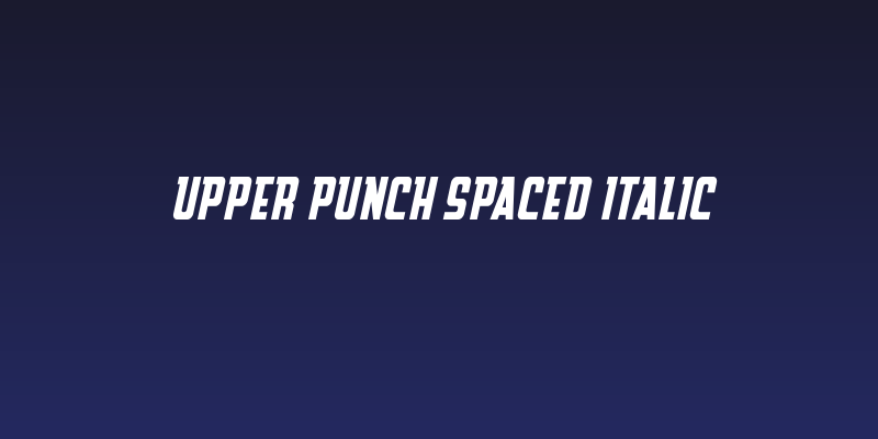 Upper Punch Spaced Italic Social Header
