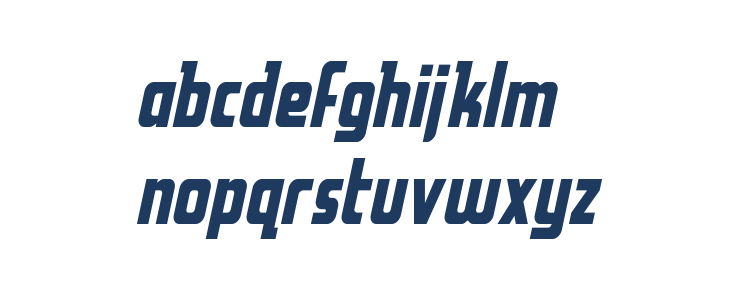 Upper Punch Spaced Italic Lowercase