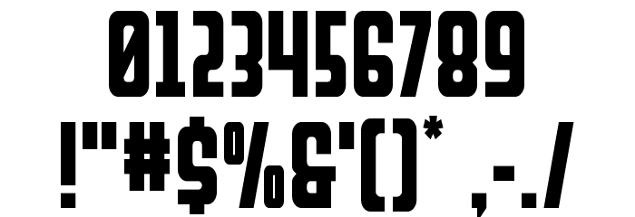 Upper Punch Spaced Font OTHER CHARS