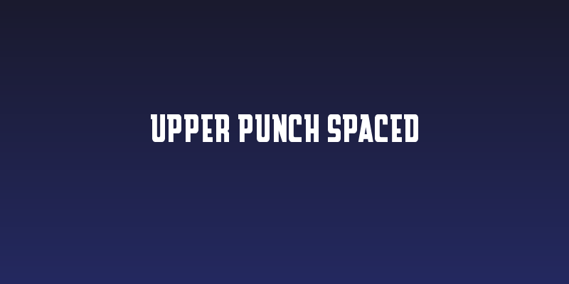 Upper Punch Spaced Social Header