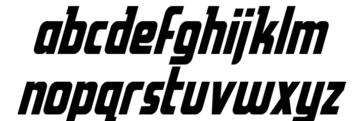 Upper Punch Super-Italic Font LOWERCASE