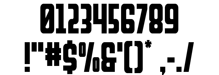 Upper Punch Font OTHER CHARS