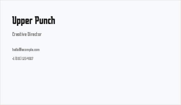 Upper Punch Business Card