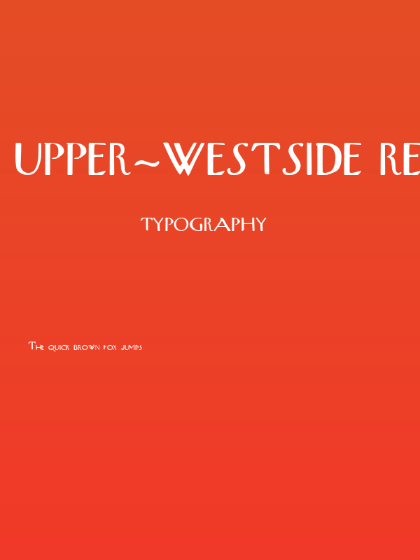 Upper-WestSide Regular Poster