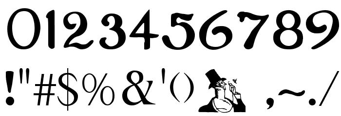 UpperWestSide Font OTHER CHARS