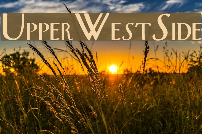 UpperWestSide Font examples