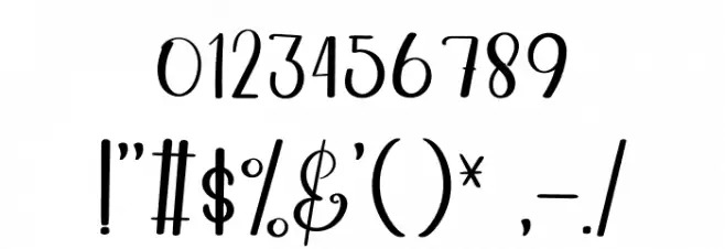 Upright Font OTHER CHARS