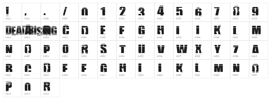 Uprising Character Map