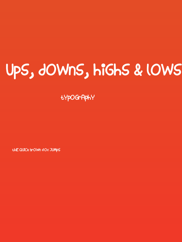Ups, Downs, Highs & Lows Poster