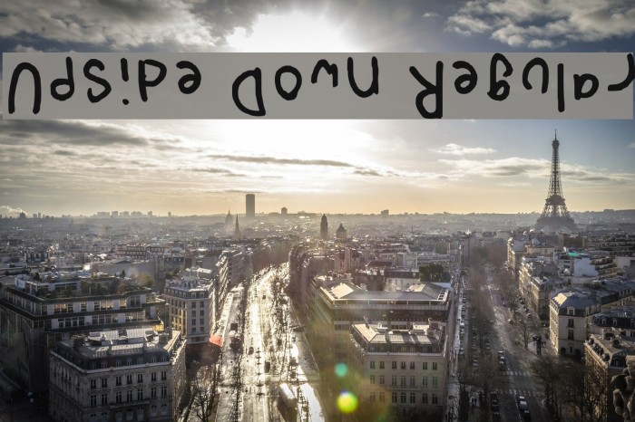 Upside Down Regular Font examples