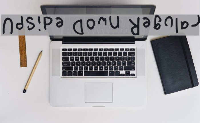 Upside Down Regular Font examples