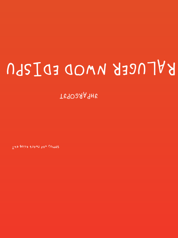 Upside Down Regular Poster