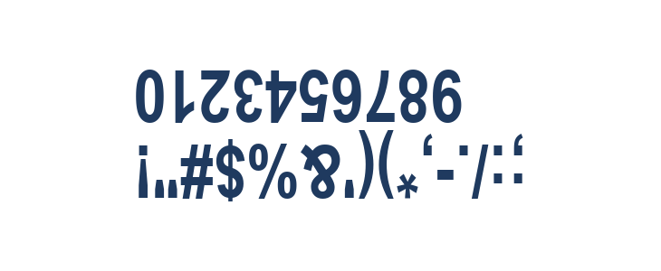 Upside Down Sans Serif Narrow Bold Other Characters