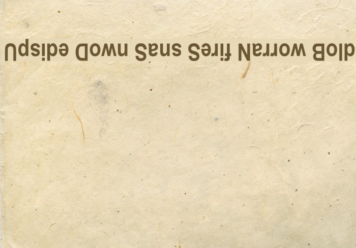 Upside Down Sans Serif Narrow Bold Example 1