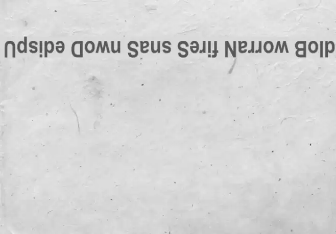 Upside Down Sans Serif Narrow Bold Font examples