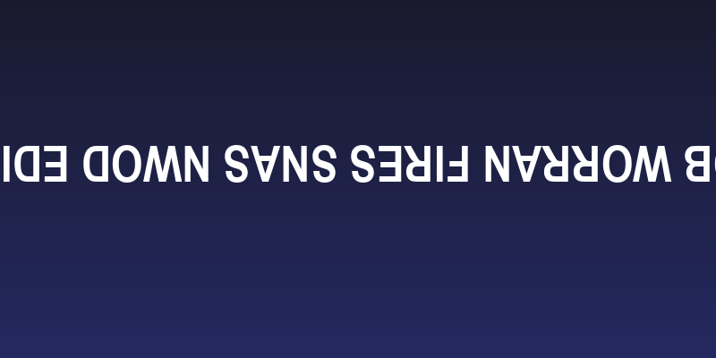 Upside Down Sans Serif Narrow Bold Social Header