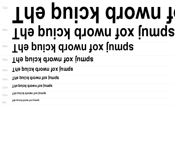 Upside Down Sans Serif Narrow Bold Waterfall