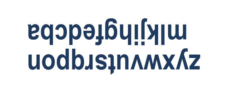 Upside Down Sans Serif Narrow Bold Lowercase